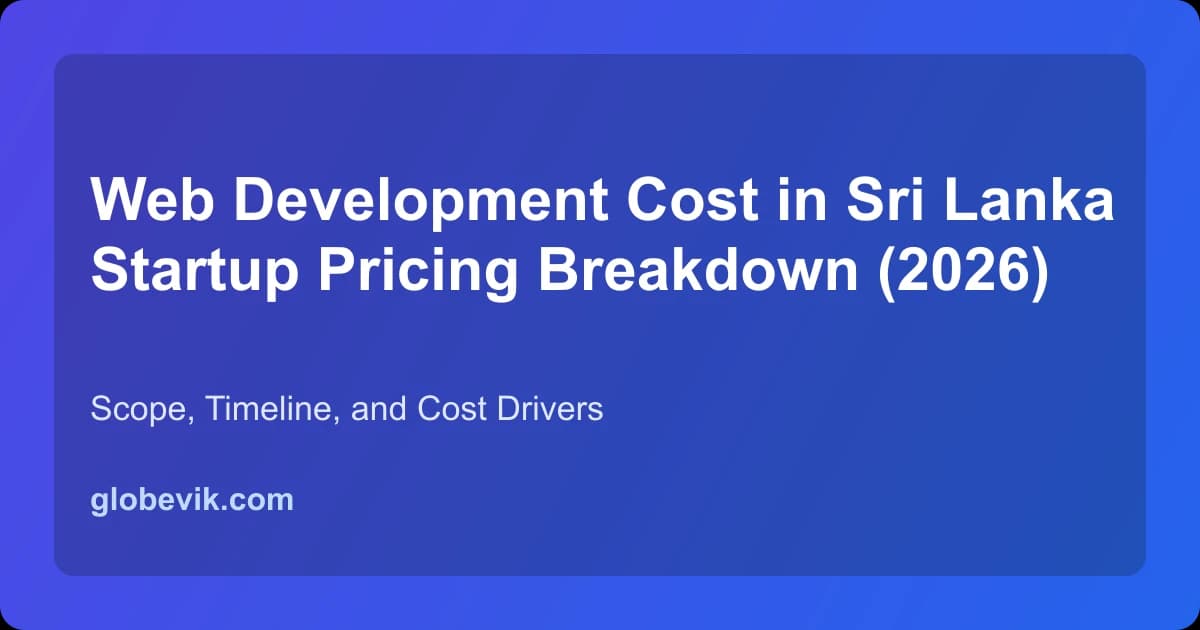 Web development cost in Sri Lanka